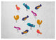 Tweets Spring Chenille Rug, Teal, 5'x7'