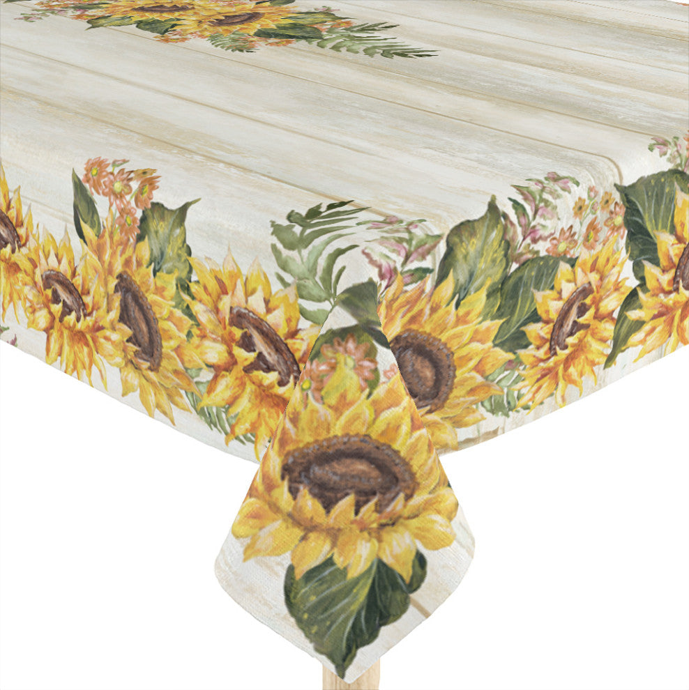 Laural Home Sunflower Day 70" X 144" Tablecloth