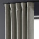 Italian Faux Linen Curtain Single Panel, Taupe Grey, 50"x96"