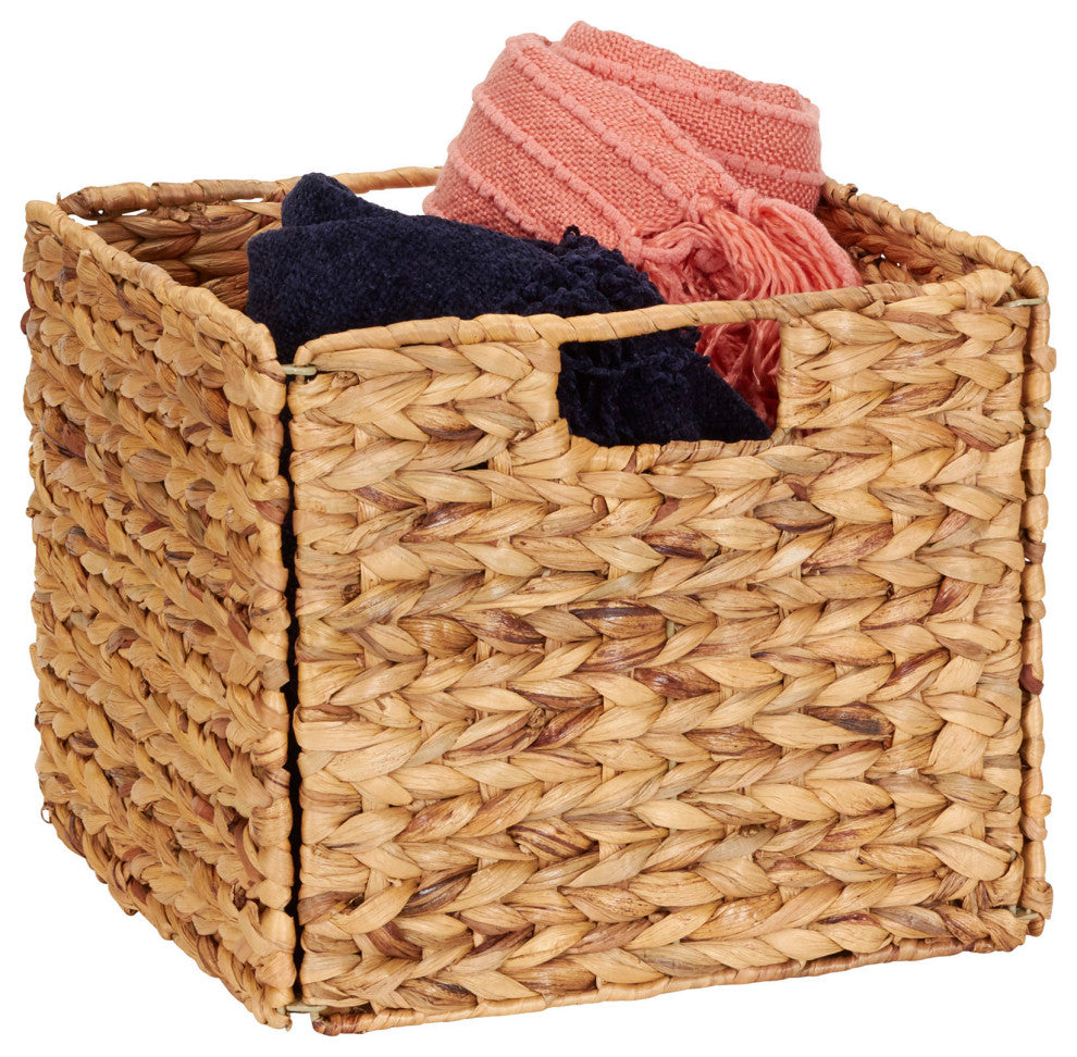 Foldable Wicker Storage Bin
