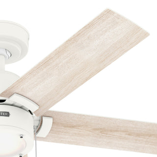 Erling Ceiling Fan, LED Light Kit and Pull Chain, Matte White, 44"