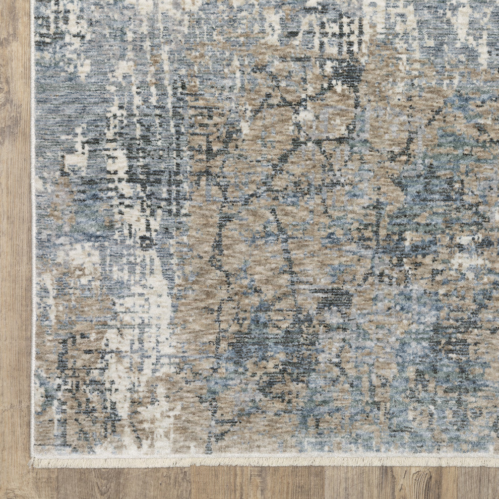 Harlan Modern Abstract Polyester Area Rug Runner 2'3" x 7'6"