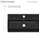 Claire Ceramic Wall Hung Sink, Matte Black