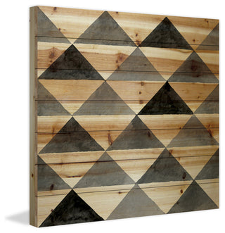 "Repetition" Painting Print on White Wood