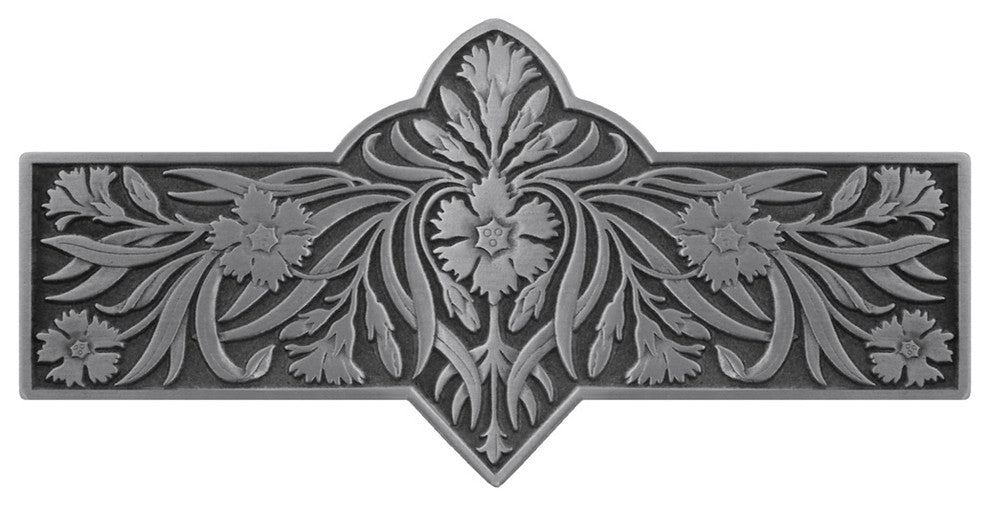 Dianthus Pull Antique Brass, Antique Pewter