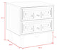 Shirin Greek Key Lacquer-Finish Lucite Leg Side Table, Light Grey
