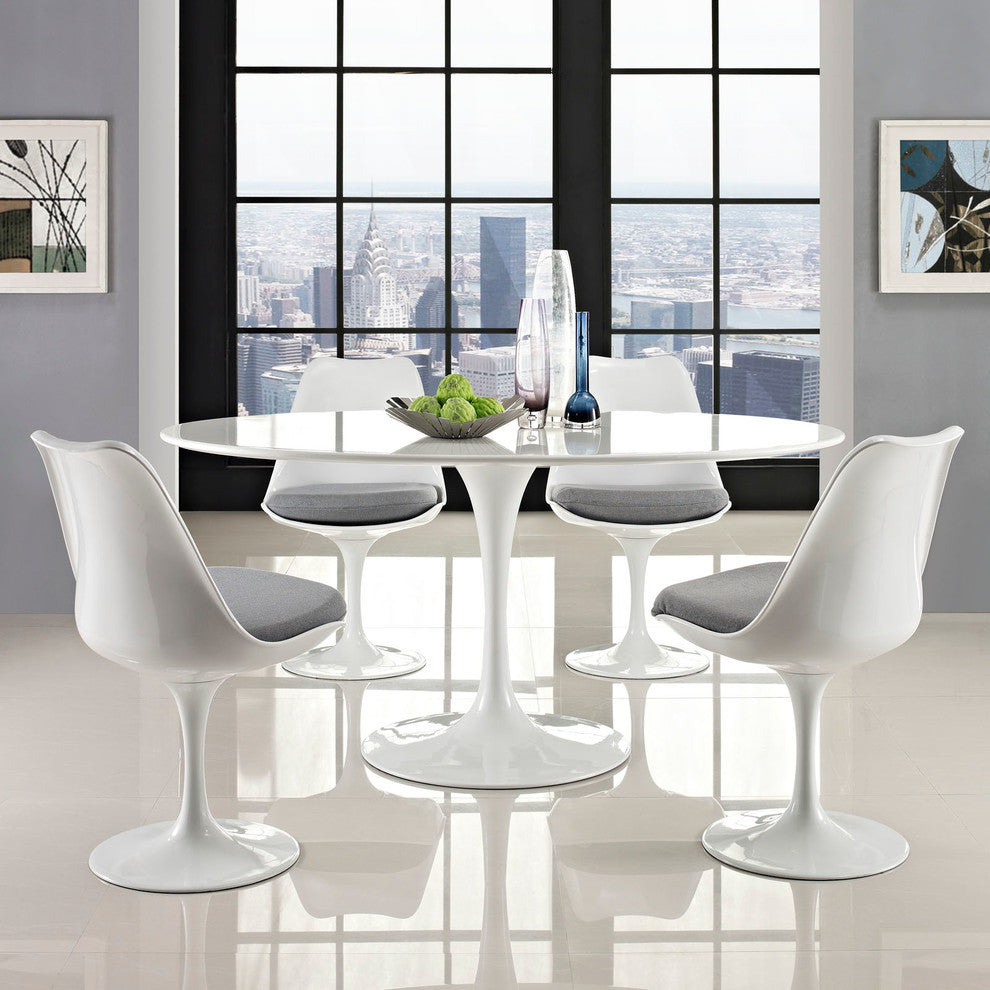 Modern Contemporary Kitchen 60" Dining Table White