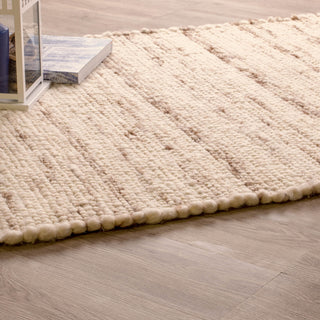 Casual Wool Rug Natural Ivory 7' x 9'Elements BERB-01