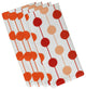 Brady Beads, Stripe Print Napkin, Set of 4, Orange