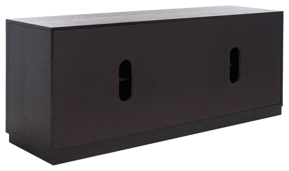 Safavieh Couture Mallory 4 Door Media Stand, Black