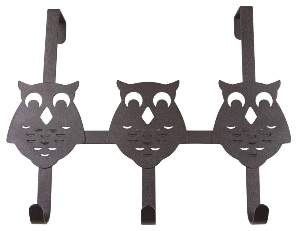 Over the Door Owl Organizer  Hooks, 3 Hooks Bronze
