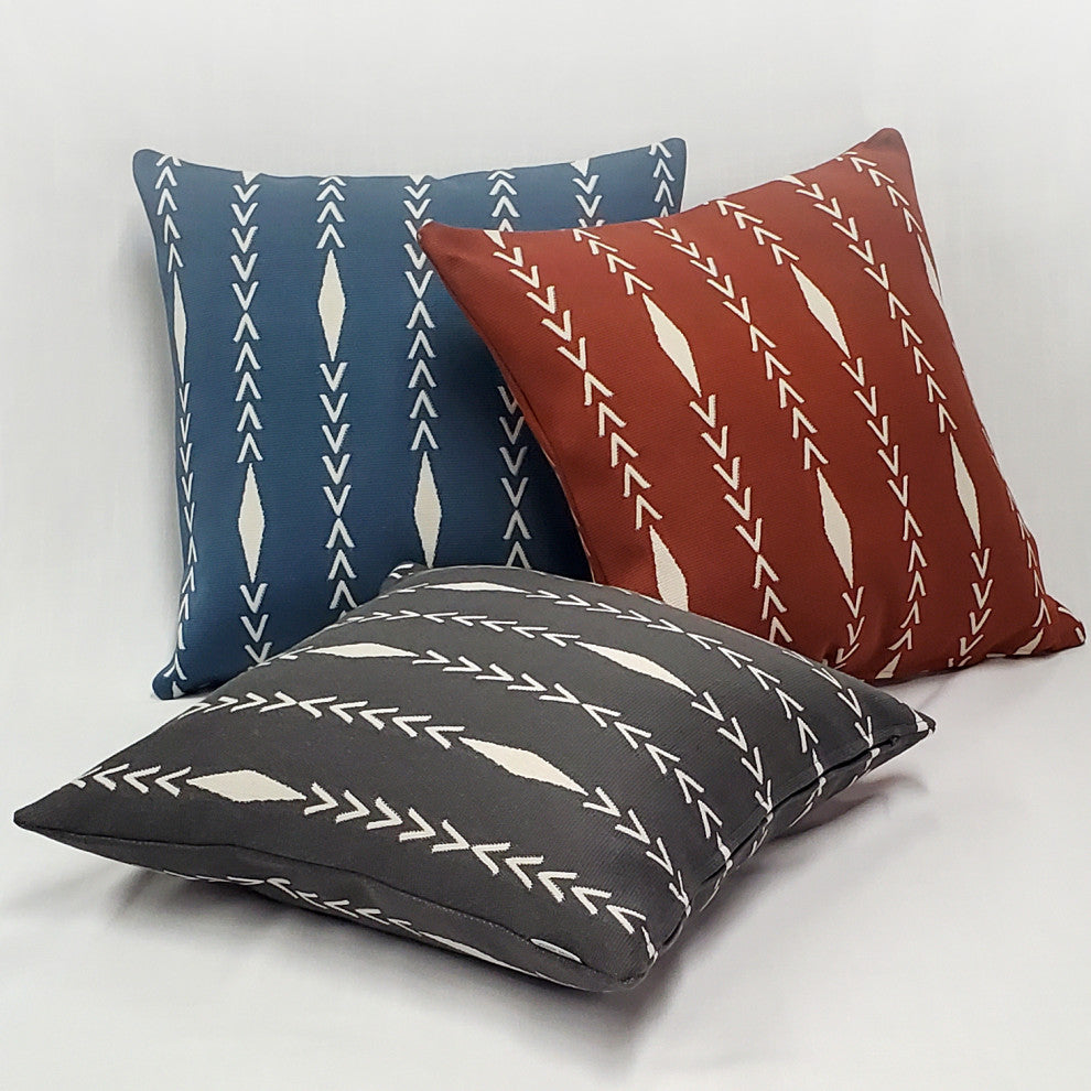 Diamond Ray Charcoal GrayThrow Pillow 20x20