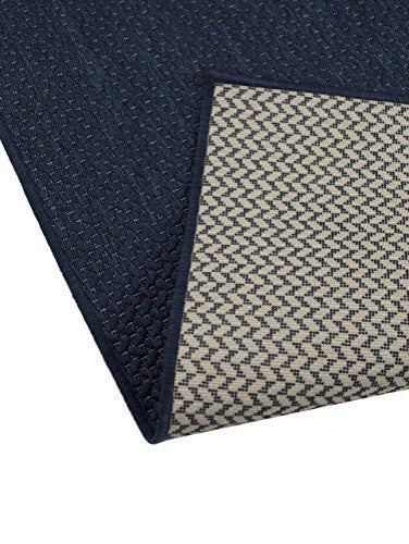 Outdoor Collection Accent Area Rug - Bacteria Resistant Rug, Navy, 5'3"x7'6"