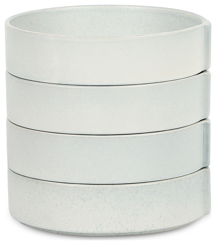 Stone Lain Bao Stoneware Pasta Bowl Set of 4, Blue-Grey
