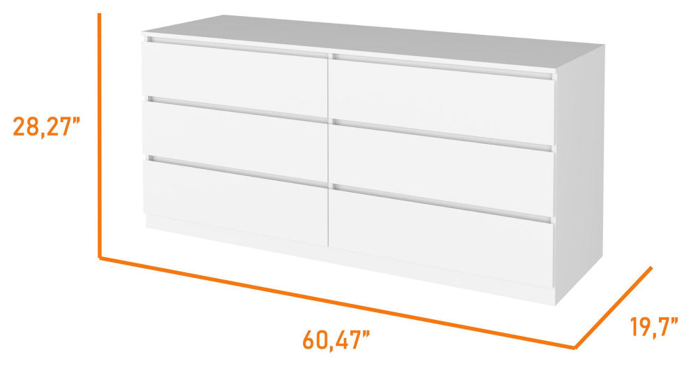 FM Furniture Wyoming 2-Piece Bedroom Set With Armoire and 6-Drawer Dresser