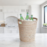 Burma Rattan Beverage Tub, Small, Whitewash