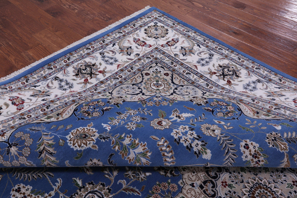 Persian Nain Wool & Silk Hand Knotted Rug 9' 11" X 14' 2" - Q13145