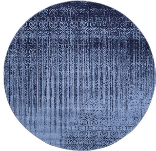 Unique Loom Del Mar Jennifer Rug, Blue, 8'x8' Round