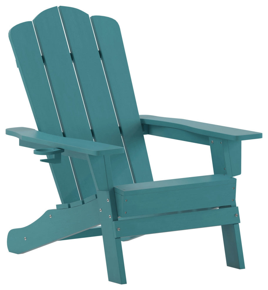 Newport Adirondack Chair with Cup Holder, Blue