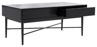 Safavieh Pierre 2 Drawer Coffee Table, Black