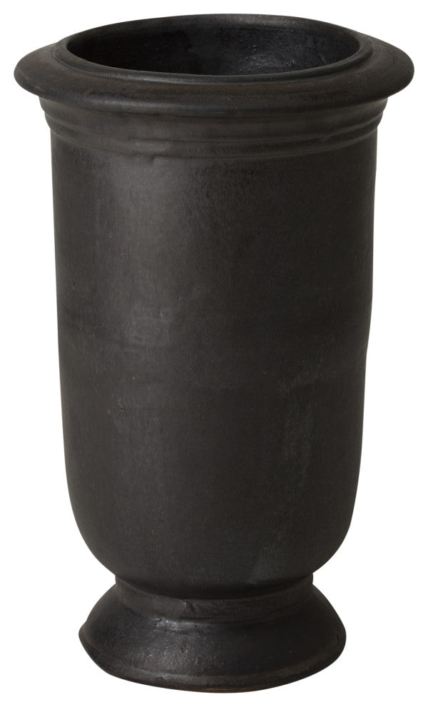 Tall Cup Planter, Matte Black 13.5x22.5
