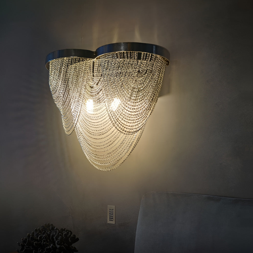 Luxury Chain Wall Lamp in American Style for Living Room, Bedroom