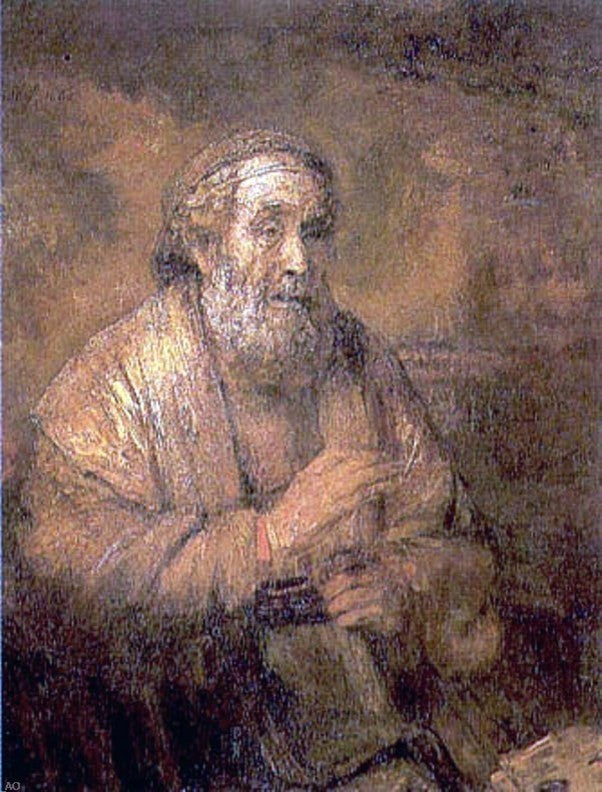 Rembrandt Van Rijn Homer, Gallery Wrapped Canvas Print, 21"x28"