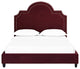 Maroon Primrose Queen Performance Velvet Platform Bed