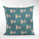 Plutus Blue Growth Motif Luxury Throw Pillow, 18"x18"