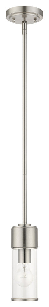 Quincy 1-Light Brushed Nickel Mini Pendant