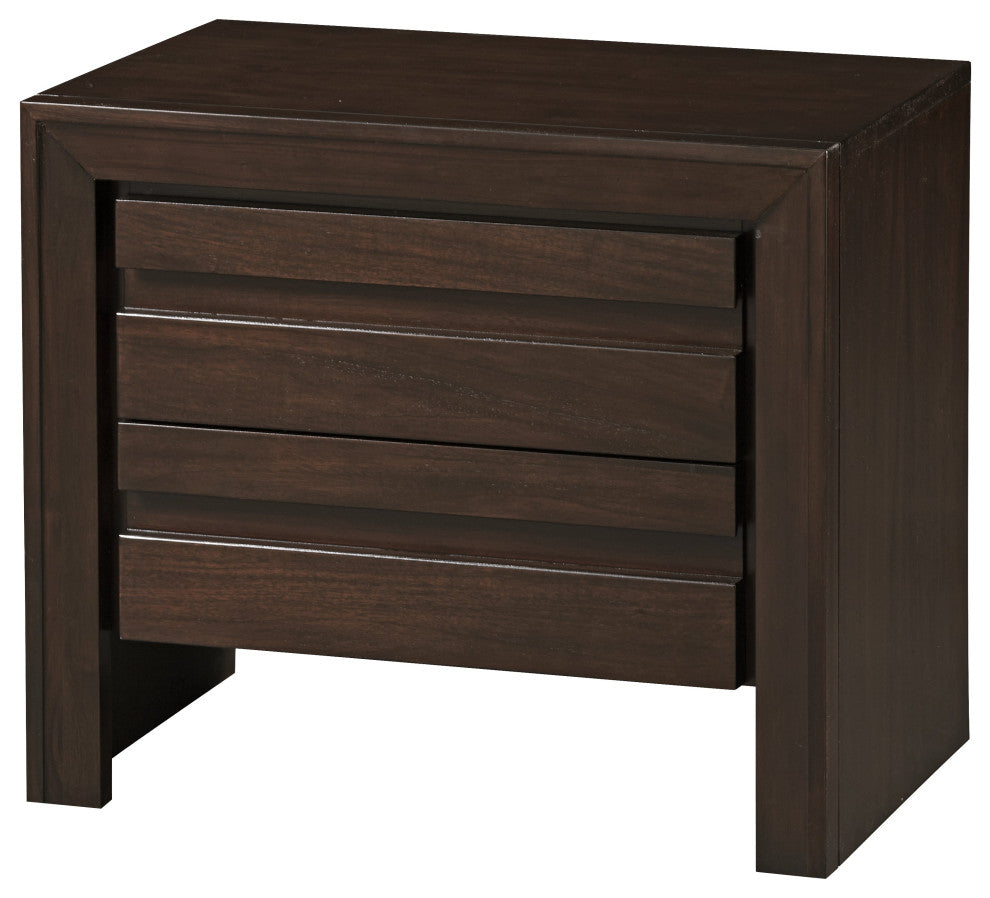 Modus Element 5 Piece E King Bedroom Set With 2 Nightstand, Chocolate Brown