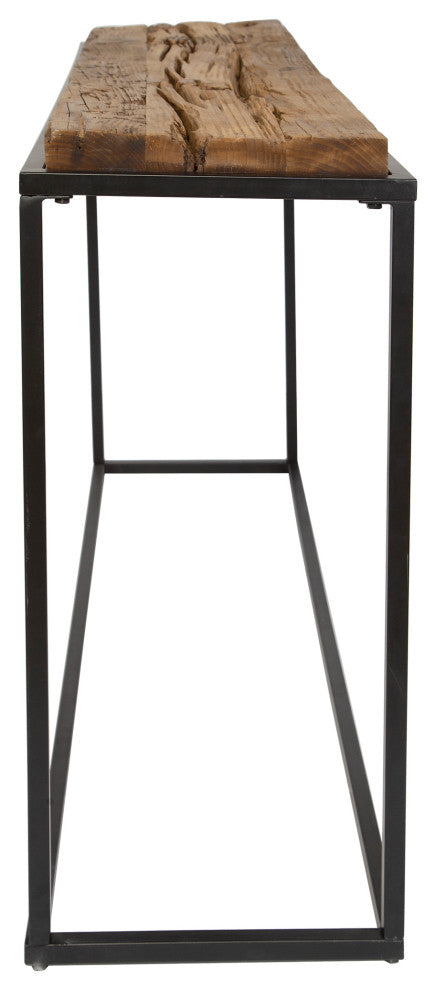 Uttermost Holston 54 x 30" Satin Black Iron Frame Console Table
