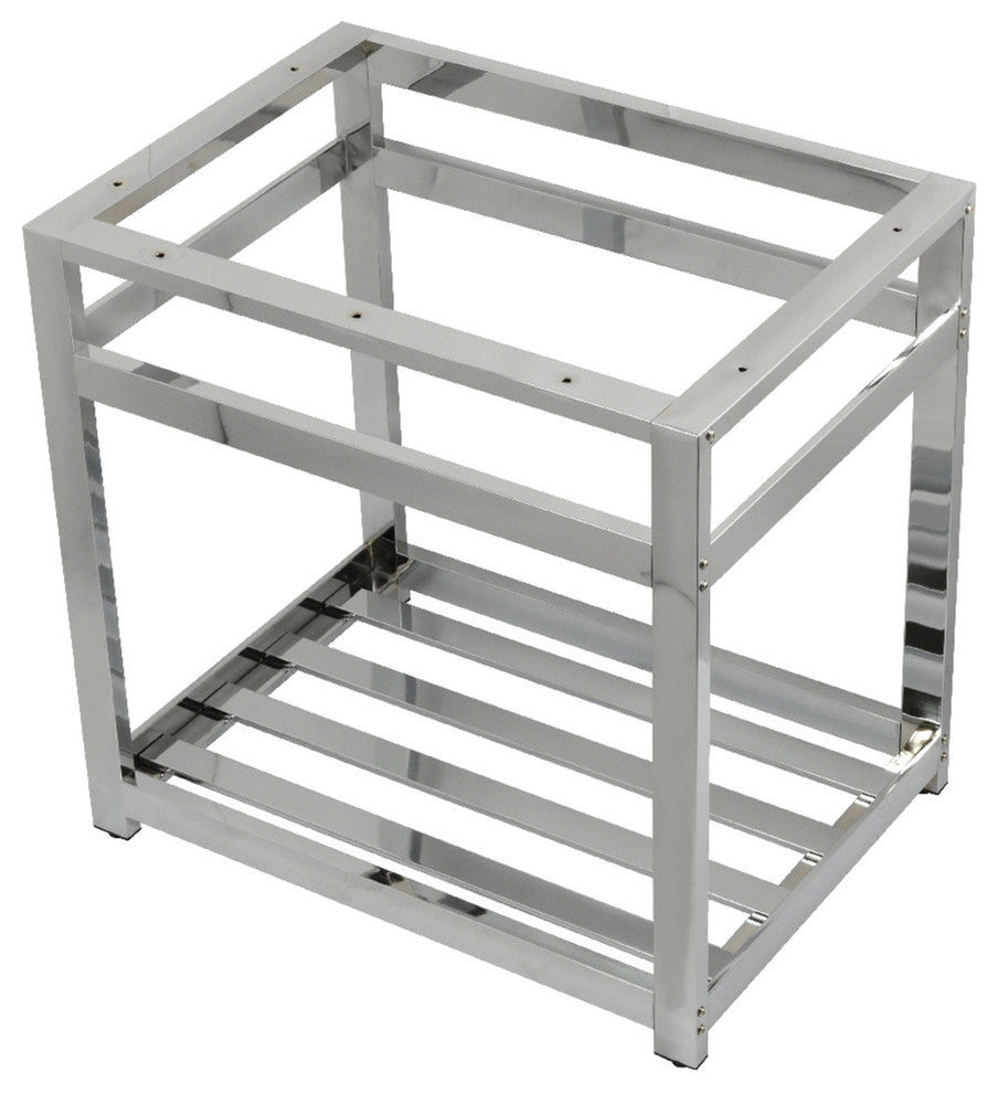 Fauceture 31" x 22" Steel Console Sink Base, Polished Chrome