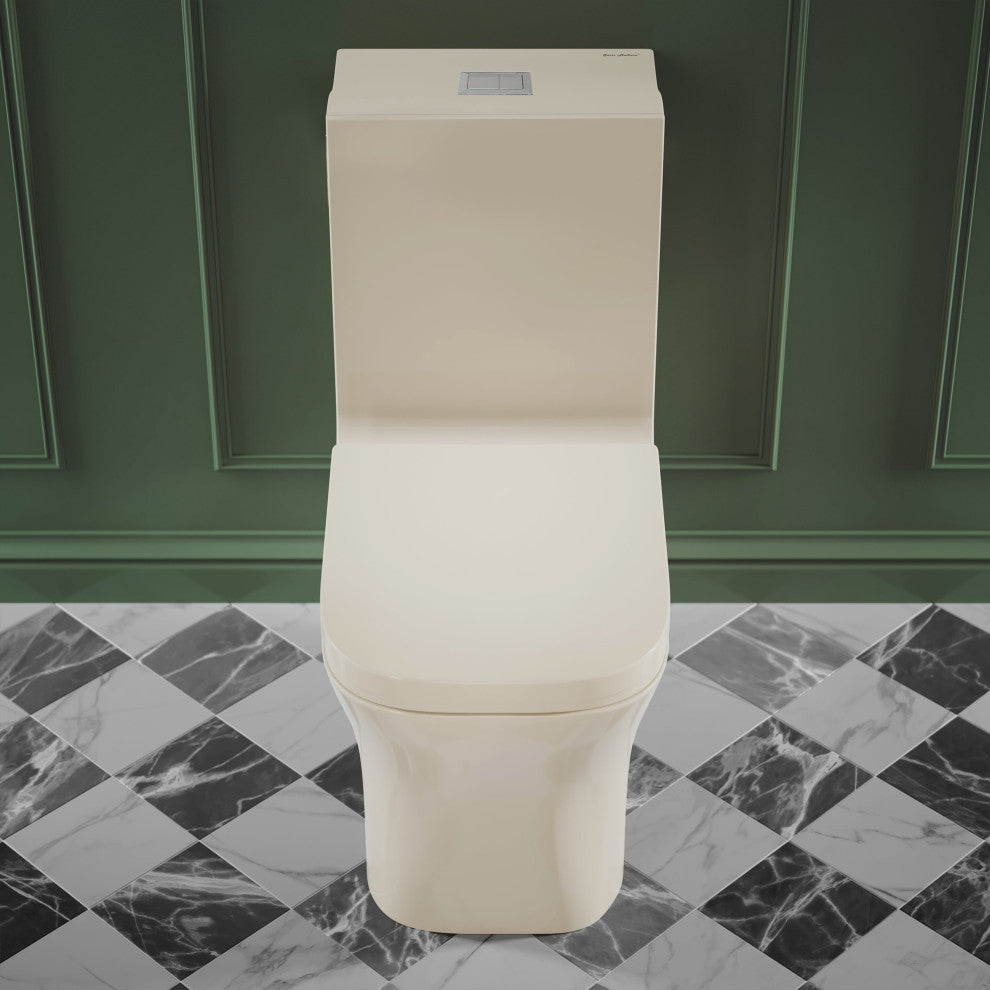 Concorde One Piece Square Toilet Dual Flush 1.1/1.6 gpf, Bisque