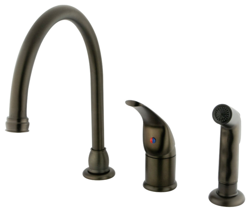 Kingston Brass Single-Handle Widespread Kitchen Faucet Combo, Oil Rubbed Bronze