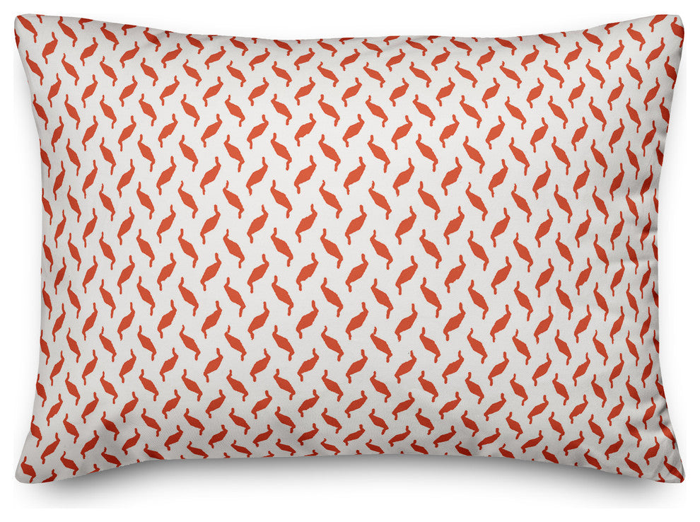 Red Zig Zag Pattern Throw Pillow