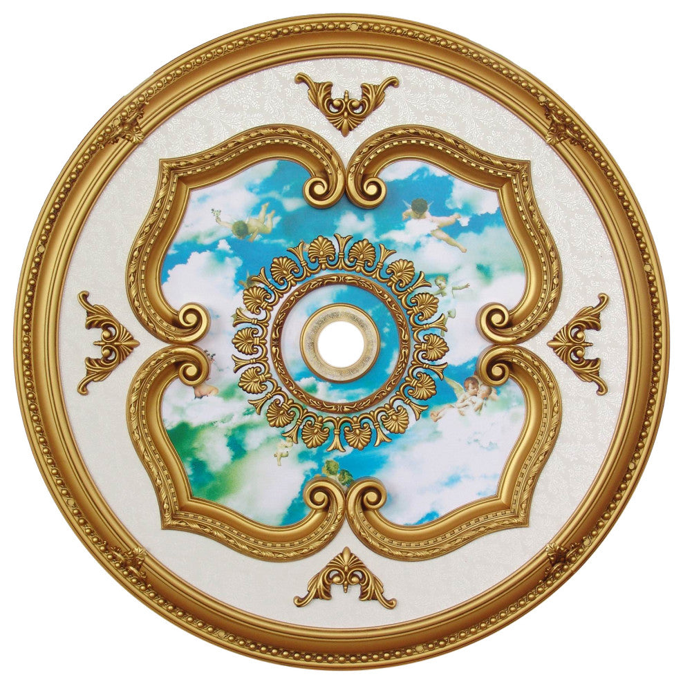 Artistry Lighting, Round 43" Antique Gold Ceiling Medallion (ART11-F-021)