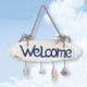 Welcome Plaque With Seashells
