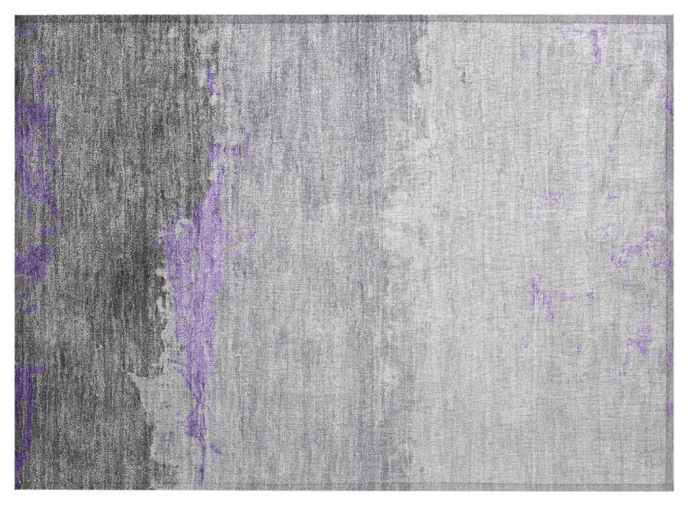 Machine Washable Indoor/Outdoor Chantille ACN1885 Purple 1'8" x 2'6" Rug