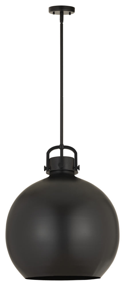 Innovations Lighting 710-1S-BK-M710-18BK Newton Sphere 1 Light 18" Pendant