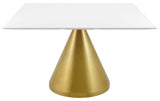 Tupelo 47" Square Dining Table, Gold White