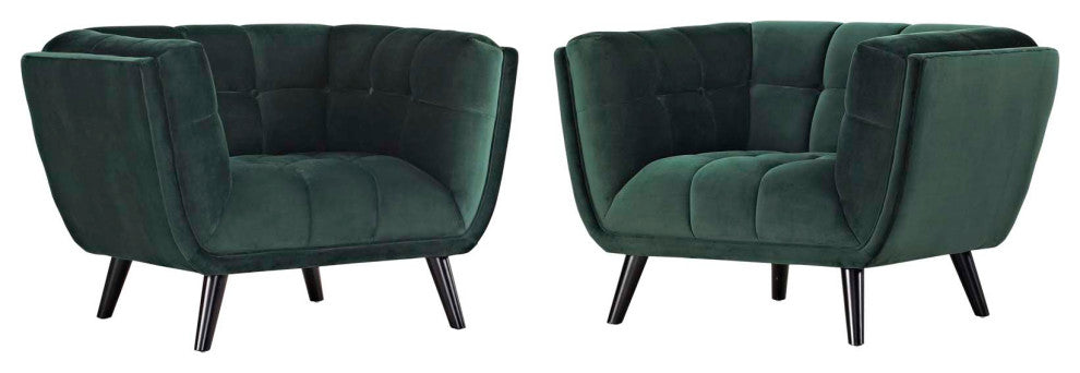 Bestow 2 Piece Performance Velvet Armchair Set by Modway