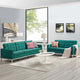 Loft 2 Piece Upholstered Fabric Sofa and Loveseat Set by Modway