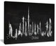"Dubai Dark Silhouette" Canvas Print