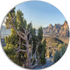 Rock Canyon Panorama, Landscape Round Wall Art, 23"