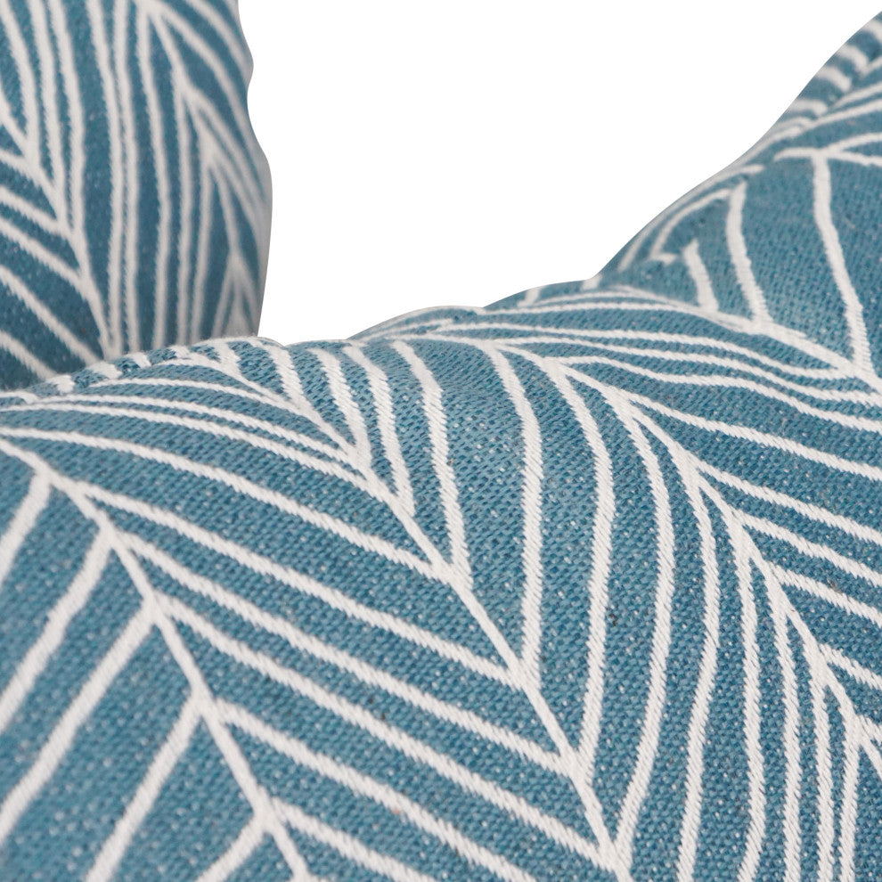17" Jacquard Throw Pillows With Inserts, Set of 2, Demeter Caspia