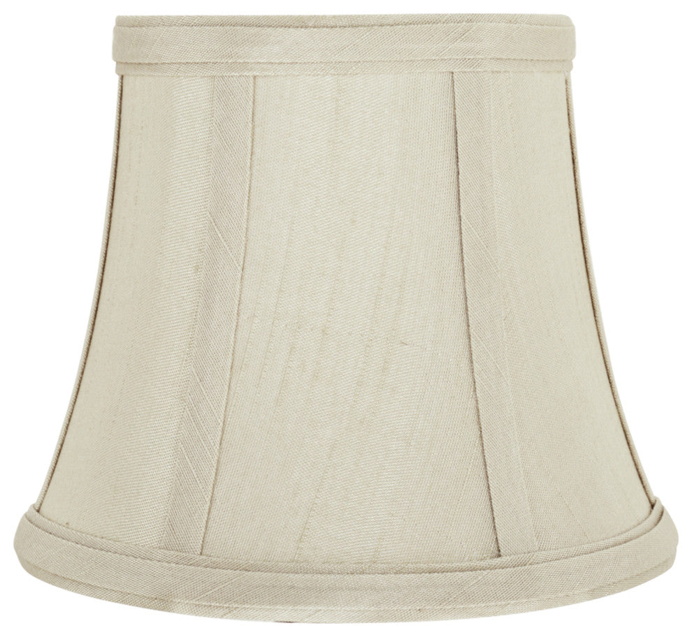 30392-6 Small Bell  Chandelier Clip On Lamp Shade Ivory 4"x6"x5"