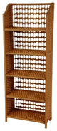 53" Natural Fiber Shelving Unit, Honey