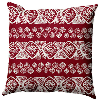Tribal Geo Pillow, Red, 18"x18"