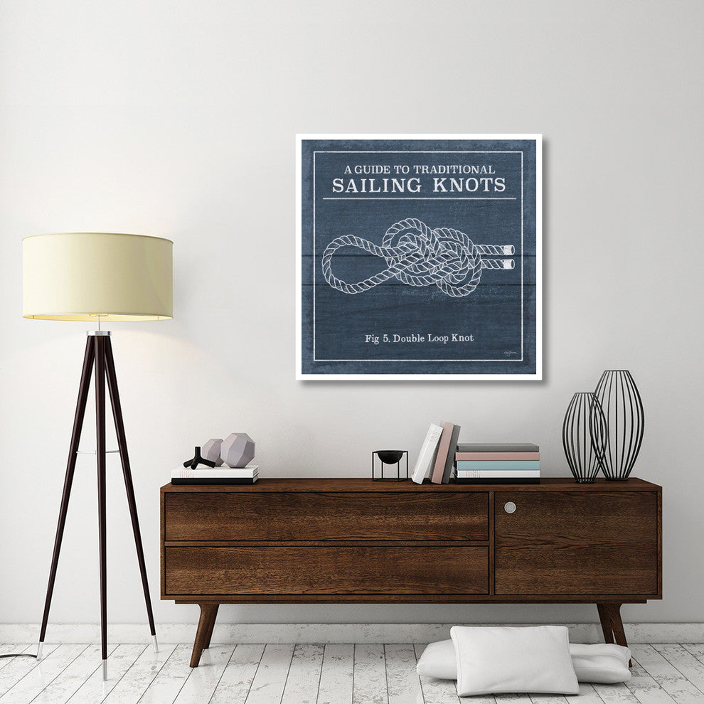 "Vintage Sailing Knots V" Digital Paper Print by Mary Urban, 42"x42"